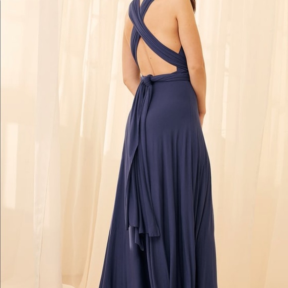 Tricks of the Trade Navy Blue Maxi Dress - Picture 1 of 5